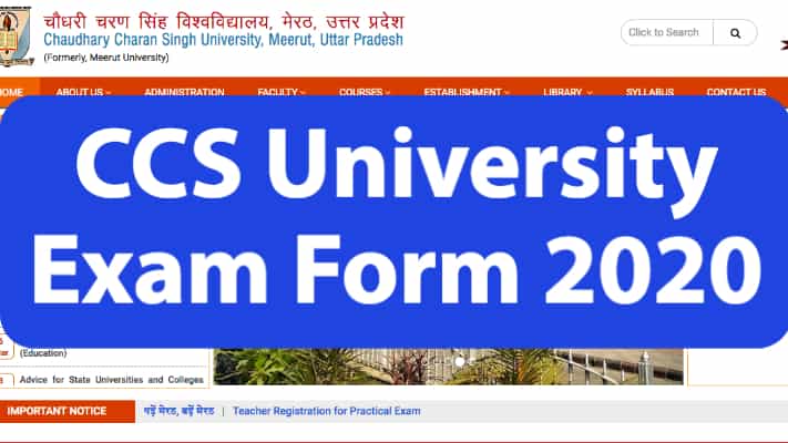 CCS University Exam Form 