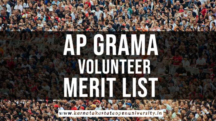 AP Grama Volunteer Merit List 