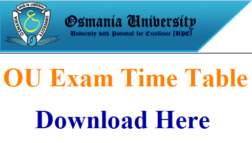 Osmania University Time Table