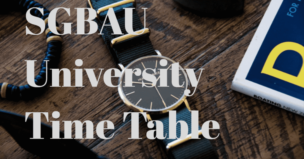 SGBAU-Time-Table