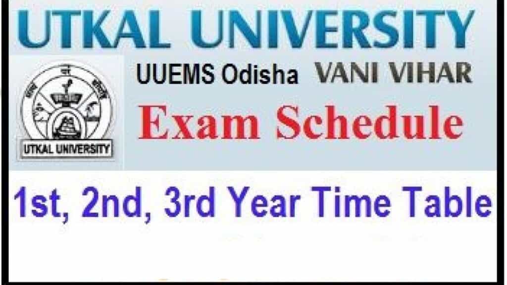 Utkal University time table