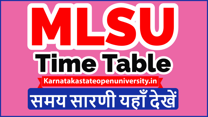 MLSU Time Table 