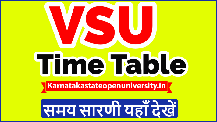 VSU Degree Time Table