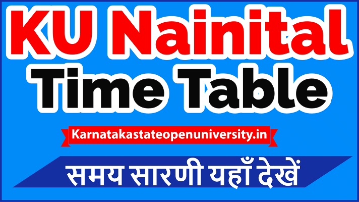 Kumaun University Time Table