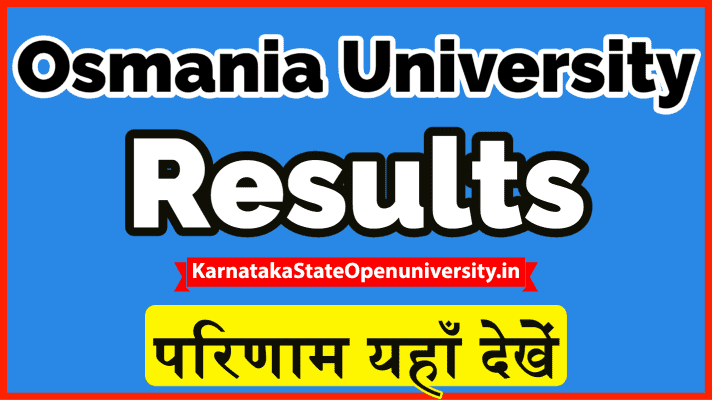 Osmania University Results 2022