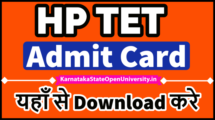 HP TET Admit Card 2022 HPTET Exam Date, Hall Ticket at hpbose.org