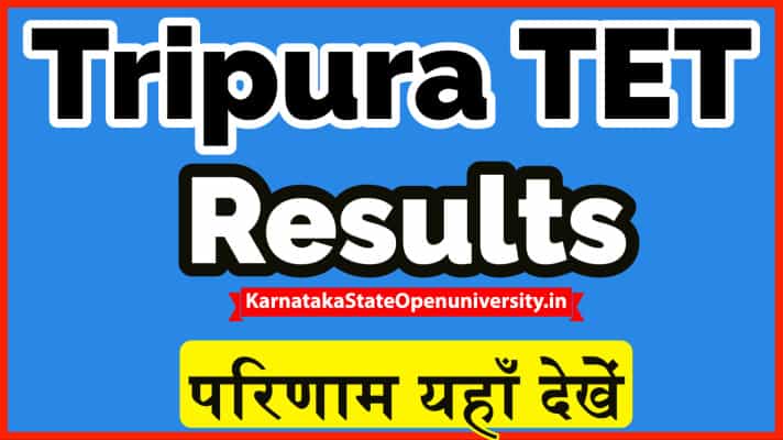 Tripura TET Results 2021