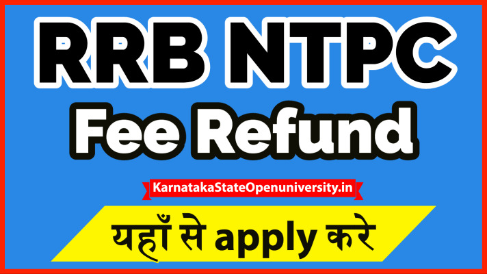 RRB NTPC Fee Refund