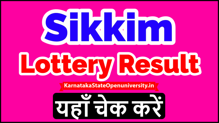  Sikkim Lottery Result