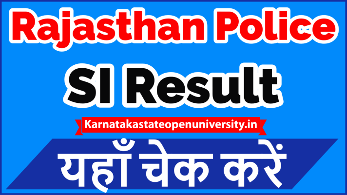 Rajasthan Police SI Result
