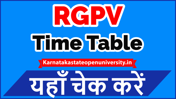 RGPV Diploma Time Table