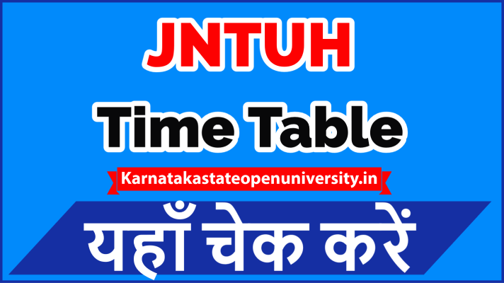 JNTUH Time Table