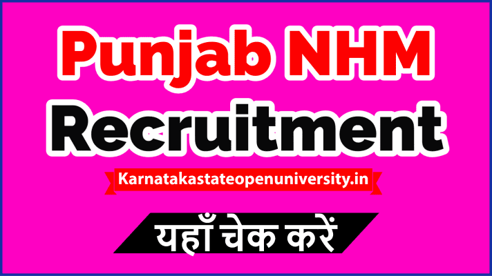 Punjab NHM Recruitment
