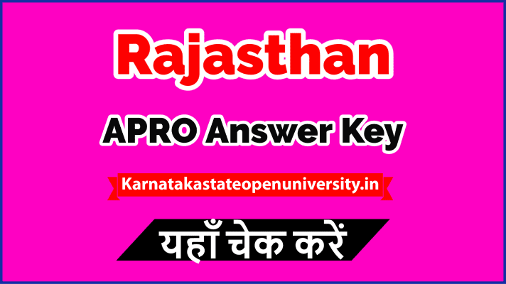 Rajasthan APRO  Answer Key