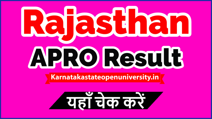 Rajasthan APRO Result