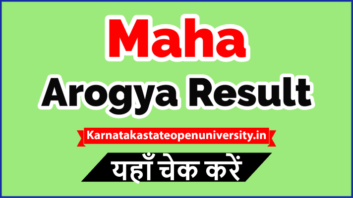 Maha Arogya Result