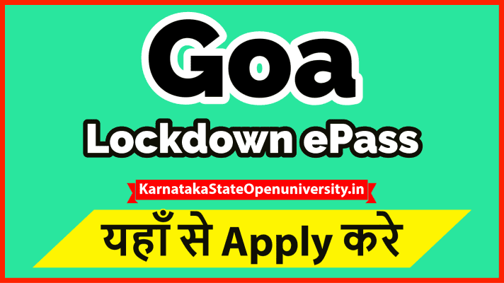 Goa Lockdown e pass