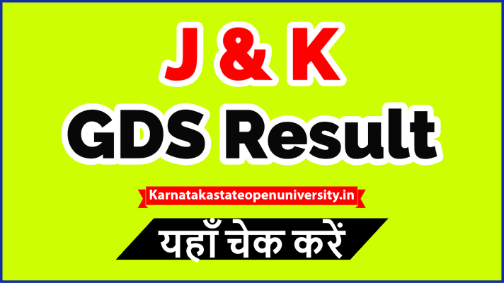 Jammu and Kashmir GDS Result