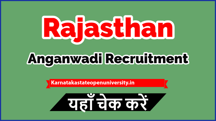 Rajasthan Anganwadi Recruitment