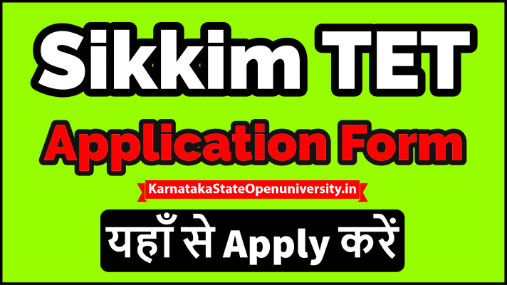 Sikkim TET Application Form