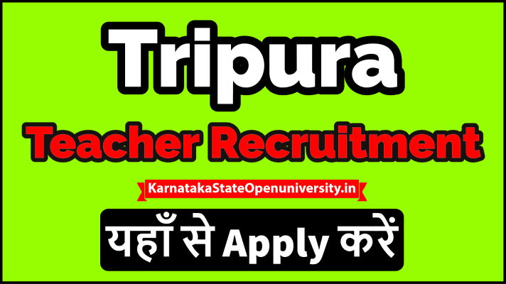 Tripura Teacher Recruitment