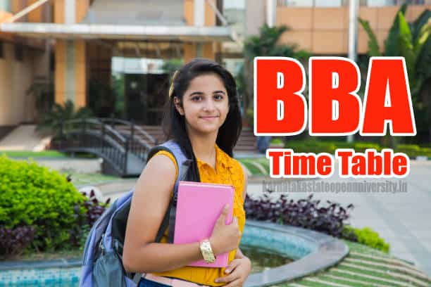 bba time table 2022