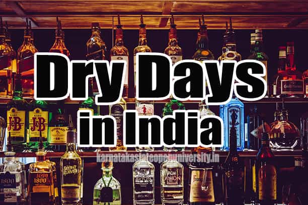 dry days list 2022