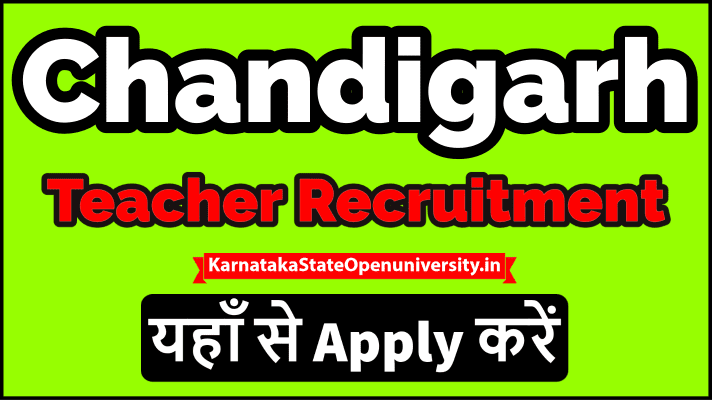 Chandigarh Teacher Recruitment