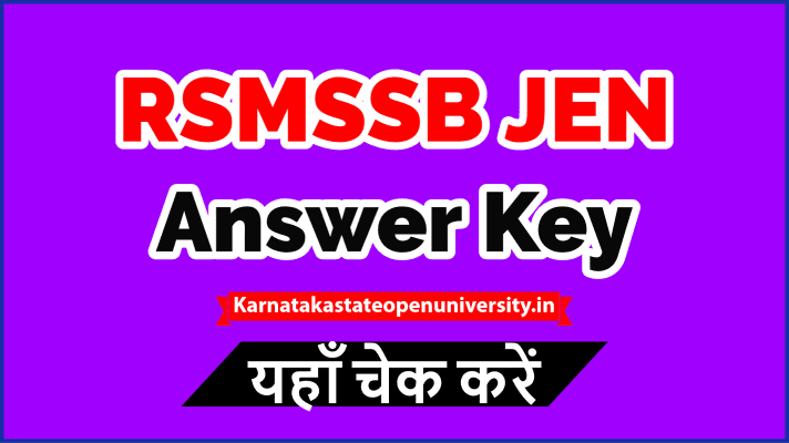 RSMSSB JEN Answer Key