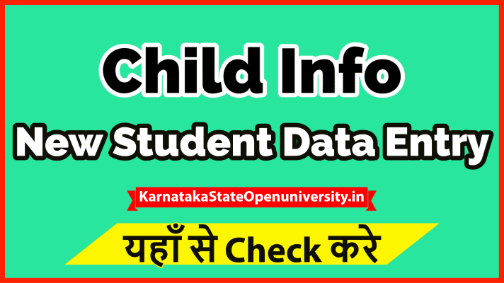 Child Info New Student Data Entry