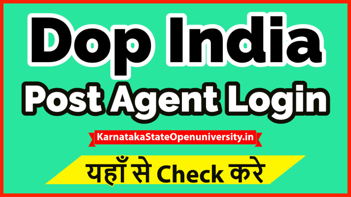 Dop India Post Agent Login