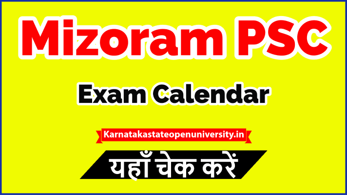 Mizoram PSC Exam Calendar