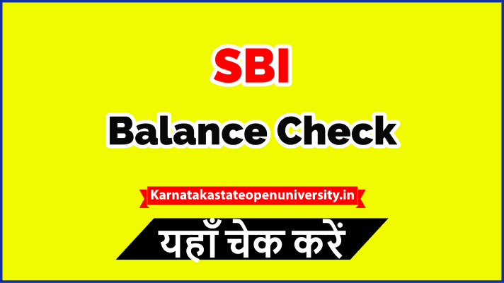 SBI Balance Check