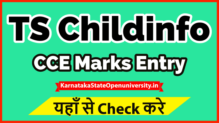TS Childinfo CCE Marks Entry