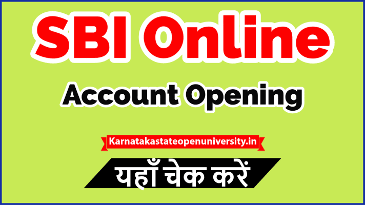 SBI Online Account Opening