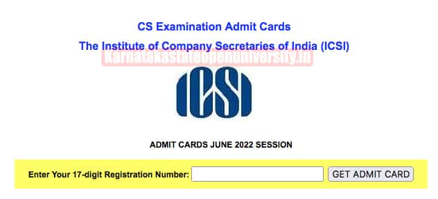 ICSE CS Admit Card