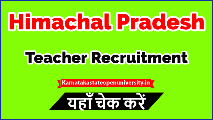 Himachal Pradesh Teacher Recruitment