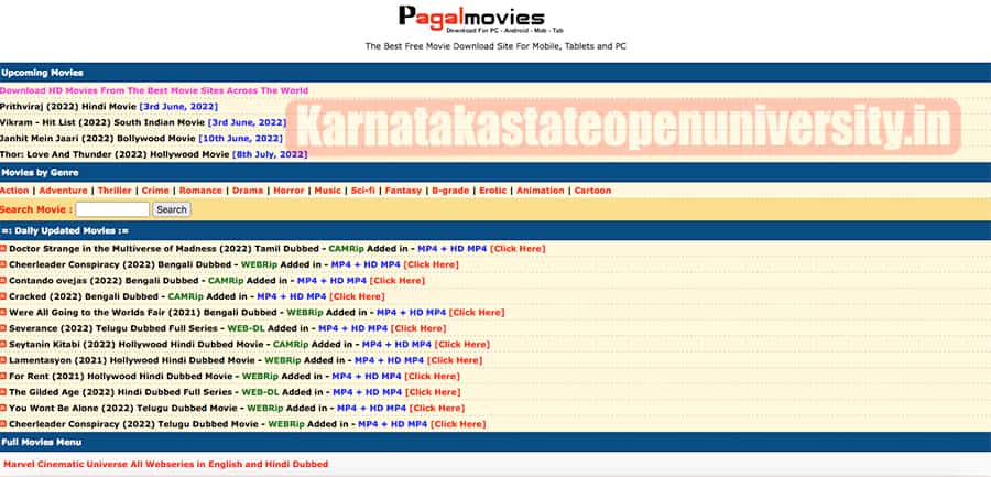 PagalMovies 2022 Bollywood Hollywood English Dubbed South Indian Full Movies Download