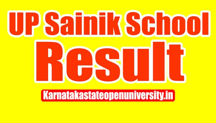 UP Sainik School Result