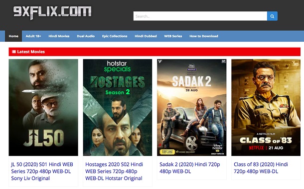9xflix is a movie download website it and from 9xflix.com you can get HD [480p, 720p,1080p, 300mb] Bollywood, Hollywood and Hindi Dubbed Movies can be downloaded.