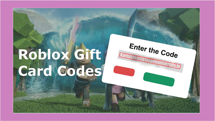 Roblox gift card codes 