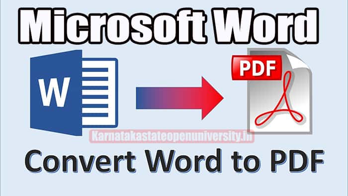 Convert a Microsoft Word Document to PDF