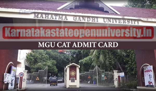 MG University Admit Card 2023