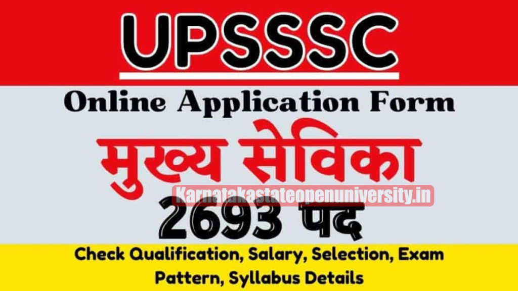 UPSSSC Head Servant (Mukhya Sevika) Recruitment