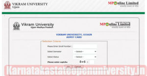 Vikram University admit card 2022