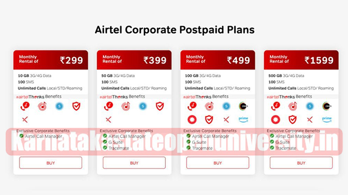 Airtel 4G Plans Prepaid & Postpaid Data Plans