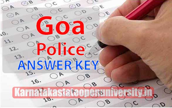 Goa Police Answer Key