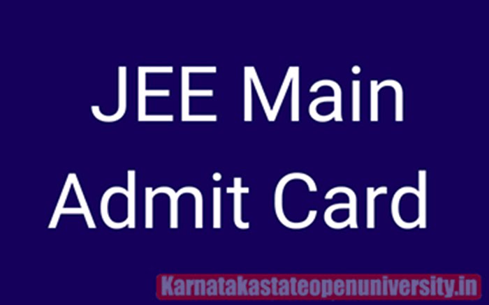 JEE Main Admit Card