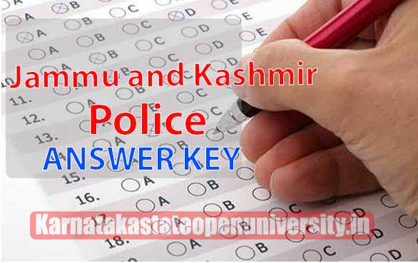 Jammu and Kashmir Police Answer Key