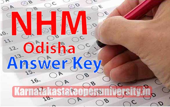 NHM Odisha ANSWER KEY